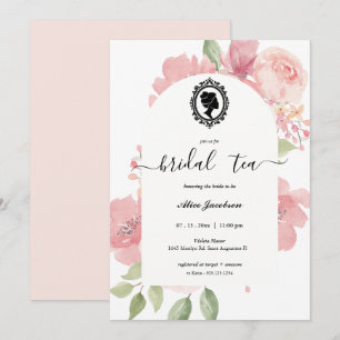 Invitación Ducha de novia de regencia floral vintage
