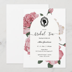 Invitación Ducha de novia de regencia floral vintage