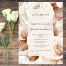 Ducha de Novia de Rosas Marfil y Óxido Elegantes 