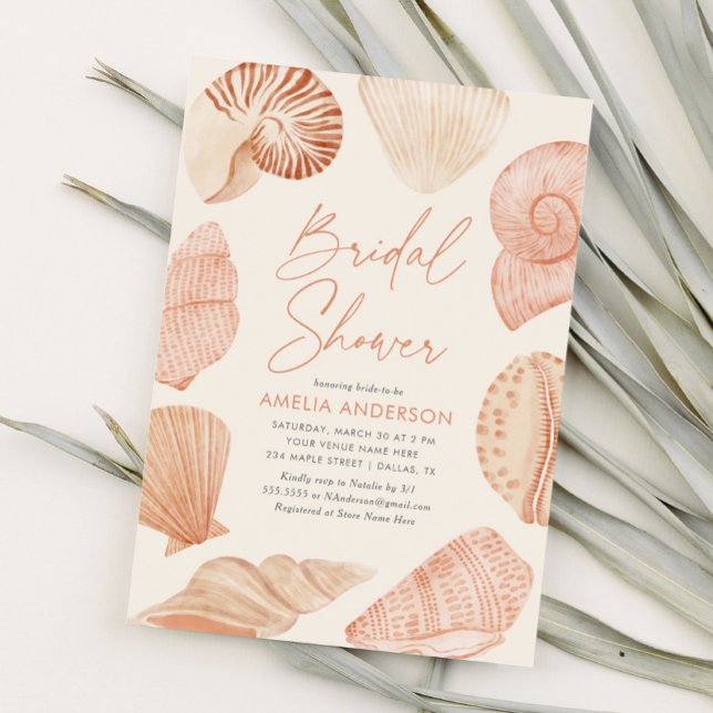 Invitación Ducha de novia de Sea Shell Beach (Subido por el creador)