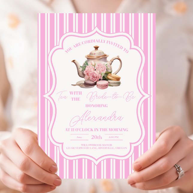 Invitación Ducha de novia de té floral suave rosa (Subido por el creador)