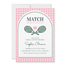Ducha de Novia de Tenis con Arco Verde y Cuadros R