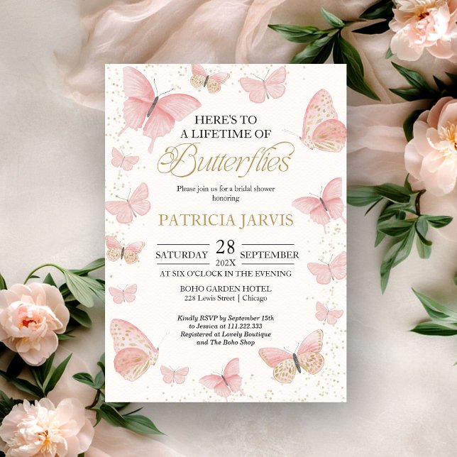 Invitación Ducha de Novia de Toda una Vida de Mariposas (Subido por el creador)
