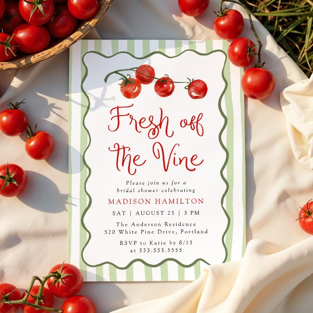 Invitación Ducha de Novia de Tomate Fresco de la Vid (Subido por el creador)