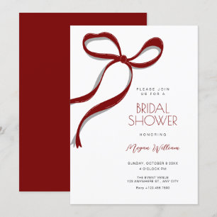 Invitación Ducha de novia del arco rojo