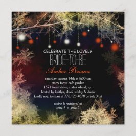 Invitación Ducha de novia del bosque por la noche estrellada