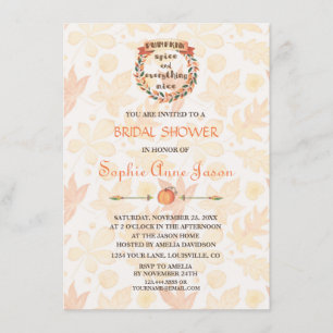 Invitación Ducha de novia del día de gracias por la picadura 