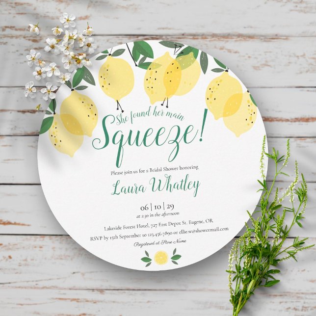 Invitación Ducha de Novia Divertida Limones Main Squeeze (Subido por el creador)