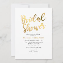 Ducha de novia dorada