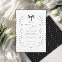 Ducha de Novia Elegante de Lunares en Blanco y Neg