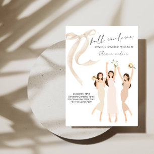 Invitación Ducha de novia elegante - Novia feliz y dama de ho