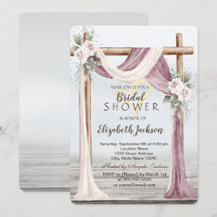 Invitación Ducha de novia en el arbor de la playa