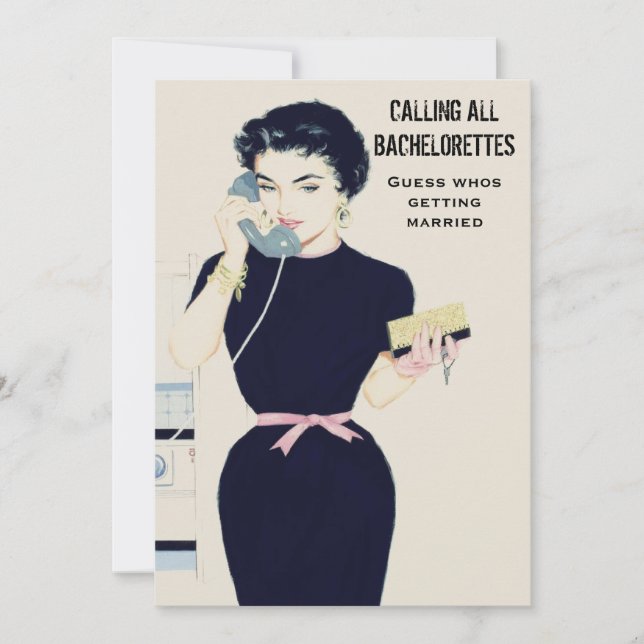 Invitación Ducha de novia en la fiesta de la soltera (Anverso)