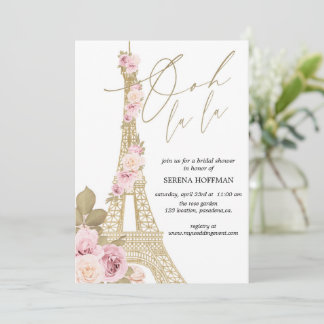Invitación Ducha de novia en París, ducha de novia, francés