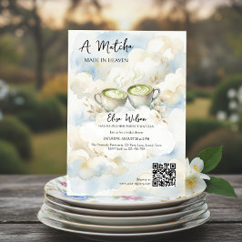 Invitación Ducha de Novia Etérea Matcha Hecha en el Cielo