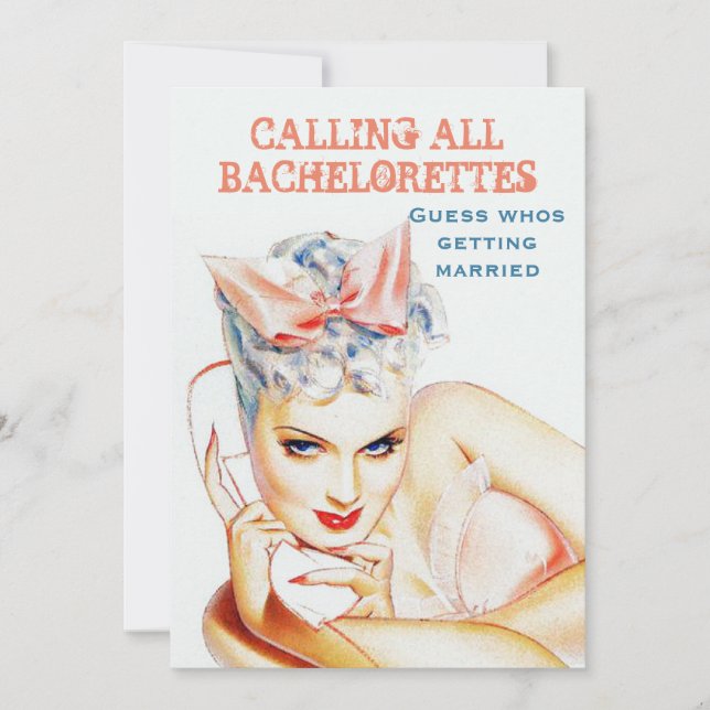 Invitación Ducha de novia, fiesta de soltera (Anverso)