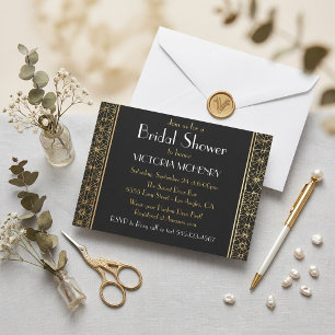 Invitación Ducha de Novia Flapper Gran Gatsby Noches de Harle