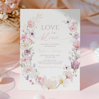 Invitación Ducha de Novia Flor Silvestre: Jardín Boho de Vera