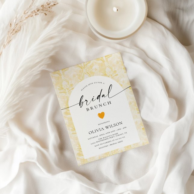 Invitación Ducha de novia floral amarilla de mantequilla (Subido por el creador)