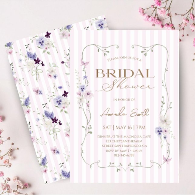 Invitación Ducha de novia floral botánica (Subido por el creador)