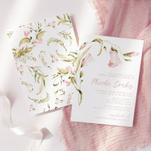 Ducha de novia floral de color de agua de Rubor