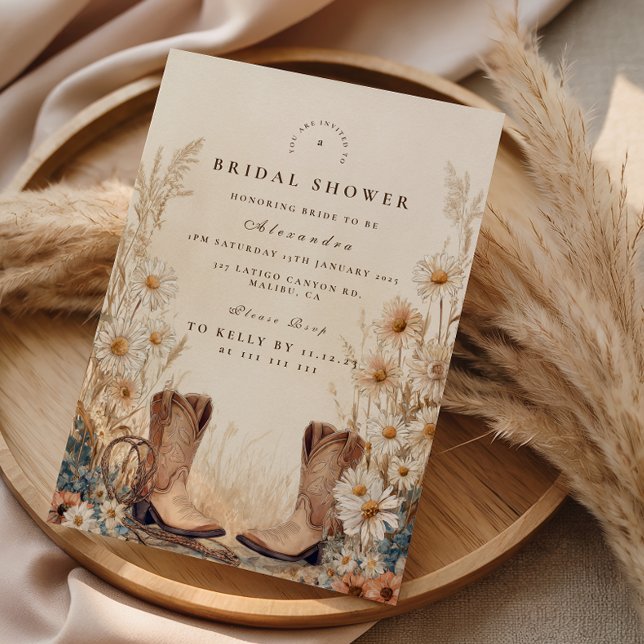 Invitación Ducha de novia floral de otoño campestre (Subido por el creador)