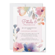 Ducha de Novia Floral de Parejas Pétalos y Prosecc