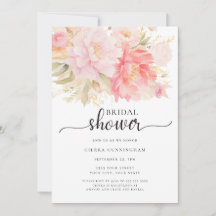 Ducha de novia floral de peonía rosada Rubor