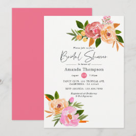 Invitación Ducha de Novia Floral de Primavera