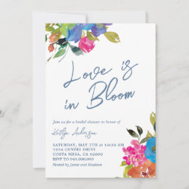 Invitación Ducha de novia floral de verano audaz