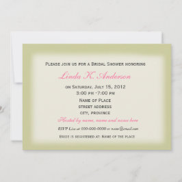 Invitación Ducha de novia floral, flores de rosa silvestre ro