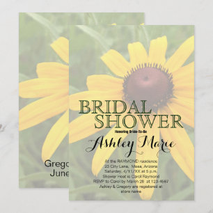 Invitación Ducha de Novia Floral Fotografía de una Sola Rud