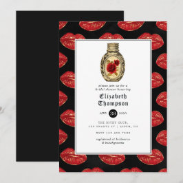 Invitación Ducha de Novia Floral Gótico