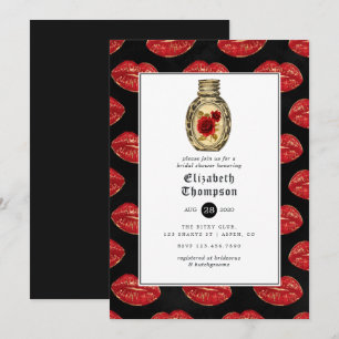 Invitación Ducha de Novia Floral Gótico