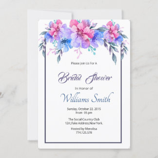 Invitación Ducha de novia floral impresa