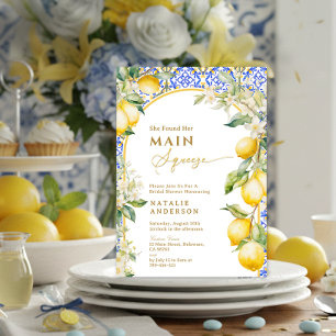 Invitación Ducha de Novia Floral Limón Italiana