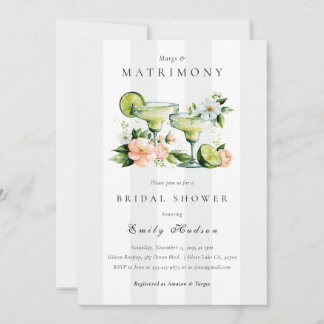 Invitación Ducha de Novia Floral Margs & Matrimonio