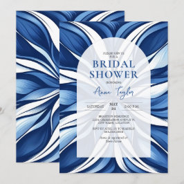 Invitación Ducha de Novia Floral Orgánica Blue Bliss