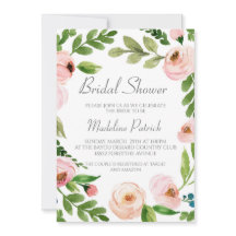 Ducha de novia floral rosa