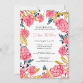 Invitación Ducha de novia floral rosa