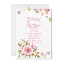 Ducha de novia floral rosa