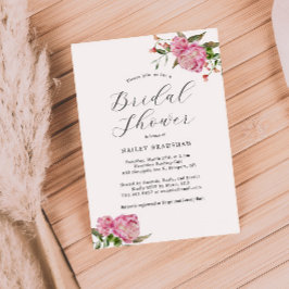 Invitación Ducha de novia floral rosa