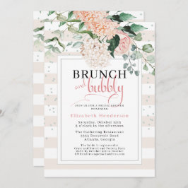 Invitación Ducha de novia floral rosa de Rubor brunch