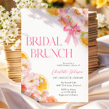 Ducha de novia floral rosa y Naranja