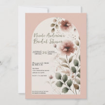 Ducha de Novia Floral Rosa y Verde Desert Rose