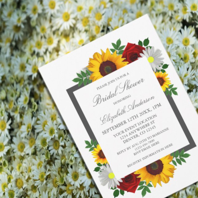 Invitación Ducha de novia floral tradicional (Subido por el creador)