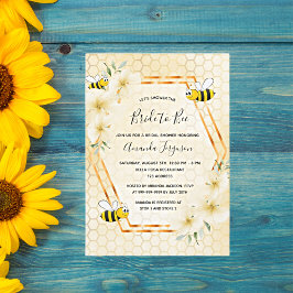 Invitación Ducha de novia floral tropical amarilla