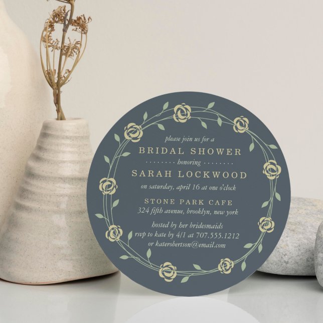 Invitación Ducha de novia floral verde amarilla y sabrosa (Subido por el creador)