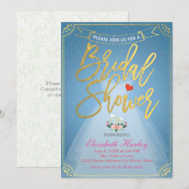 Invitación Ducha de novia Floral Vestido de novia Rando de di