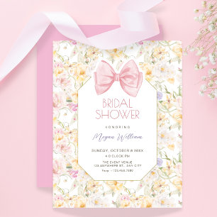 Invitación Ducha de novia floral vintage